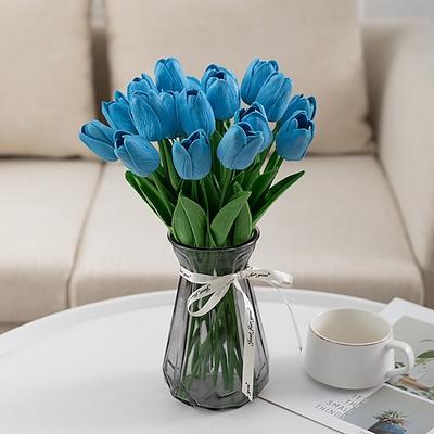 20 fleurs de simulation de tulipes en pu - parfaites pour la décoration de la maison, les arrangements de mariage ou pour ajouter une touche d'élégance avec des fleurs de tulipes réalistes qui