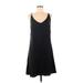 Cuyana Casual Dress - A-Line V-Neck Sleeveless: Black Solid Dresses - New - Women's Size Medium