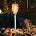 Solarlampen für außen Garten Steckleuchte Flammeneffekt IP44 Akku Solarleuchten Garten, Kunststoff