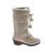 Sporto Boots: Ivory Solid Shoes - Women's Size 7 - Round Toe