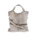 Fossil Leather Crossbody Bag: Pebbled Gray Print Bags