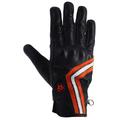 Helstons Line Sommer Motorrad Handschuhe, schwarz-weiss-orange, Größe 4XL