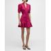 Molly Short-sleeve Button-front Mini Dress