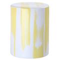 Céramique Tabouret de jardin en Jaune/Blanc