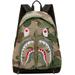 Green Layered Line Camo Shark Backpack - Black - A Bathing Ape Backpacks