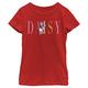 Disney Characters Daisy Fashion Girl's Solid Crew Tee, Red, X-Small