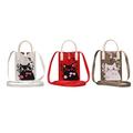 Umhängetasche mit Katzenmuster, Mini-Handtasche, heißer Verkauf, modische Vintage-Strickhandtasche, bunte Baumwollfaden-Damen-Tragetaschen