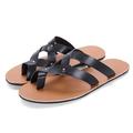 Herren Sandalen Hausschuhe Flip-Flops Fischer Sandalen Brautkleider schlicht Strand Design Urlaub PU Atmungsaktiv Schwarz Weiß Braun Sommer