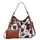 Damen Handtasche Stoffbeutel Taschen-Set Hobo Tasche PU-Leder Outdoor Täglich Festtage Reißverschluss Hohe Kapazität Wasserdicht Leichtgewichtig Feste Farbe Schwarz / weiss Hellbraun Leopard