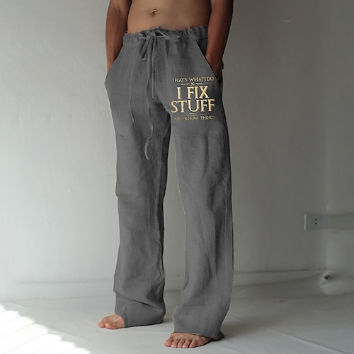 Herren Buchstabe Grafikdrucke Hose Sommerhose Strandhose Mittlere Taille Streetwear Hawaiianisch Designer Lässig Täglich Ferien Elastischer Bund 3D-Druck Kordelzug Frühling Sommer 3D-Druck Blau Image