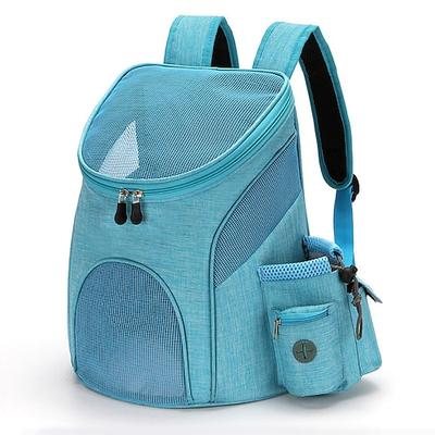 Hunde Katzen Pelzige Kleintiere Tragetasche Reiserucksack Reisetasche Hunde-Rucksack Rucksäcke Tragbar Atmungsaktiv Langlebig Einfarbig Nylon Welpe Kleiner Hund Outdoor Wandern Schwarz Grau Dunkelblau Image