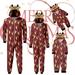Baqcunre Mens Christmas Family Outfit with Mens Zip Hoodie Christmas Jumpsuit Set Pajamas for Men Family Christmas Pajamas Matching Sets Pajama Set Lounge Set Red M
