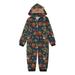 Baberdicy Christmas Pajamas Casusal Kids Romper for Christmas Family Christmas Pajamas Matching Sets Cute Big Headed Deer Print Plaid Long Sleeve Jumpsuit Soft Holiday Sleepwear Navy: Kids