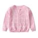 URMAGIC Girls Cardigan Sweater Buttons Long Sleeve 100% Cotton Toddler Bowknot Knitted Jacket