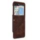 Phone Case For Samsung Galaxy Z Flip 5 Z Flip 4 Z Flip 3 Flip Cover Shockproof Retro PC PU Leather