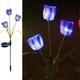 Solar LED Light Outdoor Tulip Rose Flower Lamp Outdoor Solar Landscape Lights Garden Decor Lawn Lamp Waterproof Garden Lights 1PC