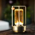 LED Cordless Table Lamp Retro Bar Metal Desk Lamps Rechargeable Touch Dimming Night Light Restaurant Bedroom Home Outdoor Decor