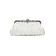 Women's Clutch Evening Bag Satin Alloy Party Crystals Chain Solid Color Silver Almond Black