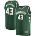 Men's Fanatics Branded Thanasis Antetokounmpo Hunter Green Milwaukee Bucks Fast Break Replica Player Jersey - Icon Edition