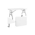 Table de traiteur pliante en valise 180 cm, table de jardin blanche pliante, table touristique.