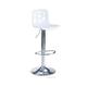 Les Deals De Carellia - Tabouret de bar 37 x 36 x 83-105 cm - Blanc - Blanc