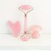 Jade Roller & Gua Sha Face Roller Facial Beauty Roller Skin Care Tools Rose Quartz Massager