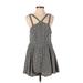 Ecote Casual Dress - Mini V Neck Sleeveless: Gray Dresses - Women's Size 0