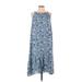 J.Jill Casual Dress - DropWaist: Blue Dresses - Women's Size Small
