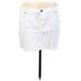 Express Jeans Denim Mini Skirt Mini - Mid/Reg Rise: White Bottoms - Women's Size 12