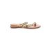 Vince Camuto Sandals: Gold Print Shoes - Women's Size 8 - Open Toe