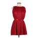 Tommy Hilfiger Casual Dress - Fit & Flare: Red Dresses - Women's Size 12