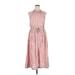 Heroes & Dreamers Casual Dress - Midi: Pink Stripes Dresses - New - Women's Size X-Large