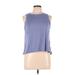 Calvin Klein Performance Sleeveless T-Shirt: Blue Tops - Women's Size Medium