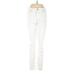 Lucky Brand Jeans - Mid/Reg Rise Skinny Leg Boyfriend: White Bottoms - Women's Size 8 - Stonewash