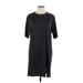 Rag & Bone Casual Dress - Shift High Neck Short sleeves: Black Solid Dresses - New - Women's Size Large