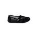 TOMS Flats: Slip-on Wedge Casual Black Solid Shoes - Women's Size 5 1/2 - Almond Toe