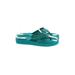 Coach Flip Flops: Teal Graphic Shoes - Women's Size 6 1/2 - Almond Toe