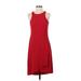 Rachel Roy Casual Dress - High/Low Crew Neck Sleeveless: Red Solid Dresses - Women's Size 4