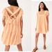 Free People Dresses | Free People X Revolve Angele Gauze Cotton Mini Dress Tunic Peach Lace Medium | Color: Orange | Size: M