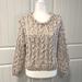 Jessica Simpson Sweaters | Jessica Simpson Confetti Cable Knit Pullover Cropped Sweater | Color: Cream/Tan | Size: S