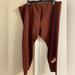 Nike Pants & Jumpsuits | Nike Women’s Brown Stretchy Leggings High Rise With Mini Inner Pockets. 3x | Color: Brown | Size: 3x
