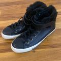 Converse Shoes | Converse Women’s Black Fur Lined Sneakers Size 7 | Color: Black | Size: 7