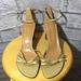 Nine West Shoes | Nine West Insite Leather Wood Heel Sandals/ Brazil | Color: Brown/Gold | Size: 7.5