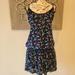 American Eagle Outfitters Dresses | American Eagle Outfitters Women's Size 12 Floral Drop Waist Dress W/ Pockets | Color: Blue/Purple | Size: 12