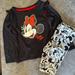 Disney Matching Sets | Girls Disney Minnie Mouse Ruffle Top & Leggings 2-Piece Matching Set Size 3t | Color: Black/Red | Size: 3tg