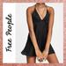 Free People Dresses | Nwt New Free People Intimately Black Hang On Halter Backless Mini Dress Large L | Color: Black/Gold | Size: L
