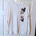 Disney Tops | Disney Official White Waffle Knit Long Sleeve Top. Xl | Color: White | Size: Xl