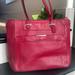 Coach Bags | Coach, Genuine, Leather Shoulder Tote, Handbag Purse, Expandable, Berry Red | Color: Pink/Red | Size: Approximately 18 X 12” X 6”