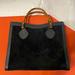 Gucci Bags | Gucci Suede Bamboo Handle Diana Tote Bag | Color: Black/Tan | Size: Os