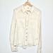 Free People Tops | Free People Women’s Cream Long Sleeves Button Down Shirt Size M | Color: Cream/White | Size: M